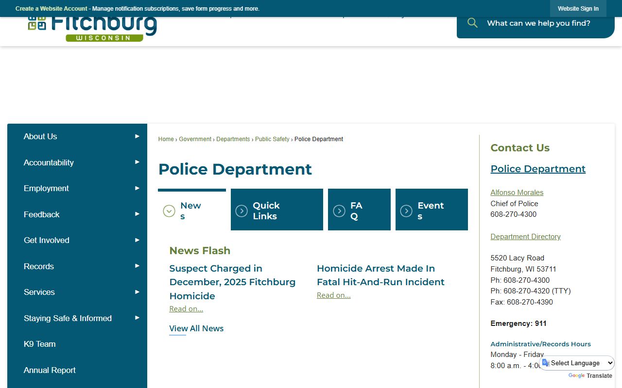 Fitchburg Jail Mugshots Fitchburg Police Department page