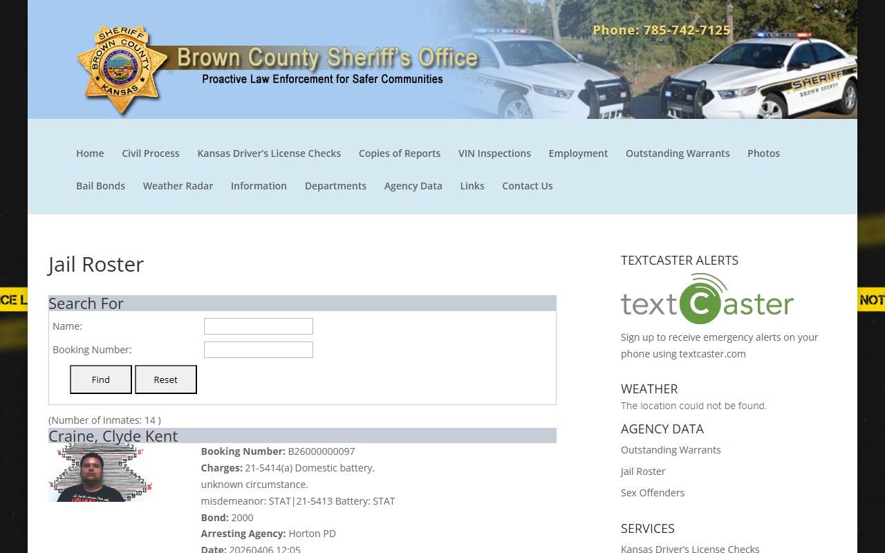 Brown County Jail Mugshots jail roster source