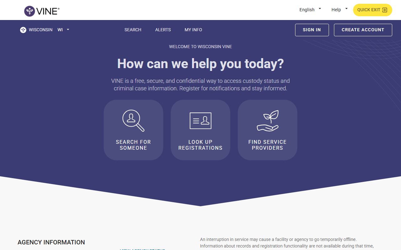 Jackson County Jail Mugshots Wisconsin VINE page