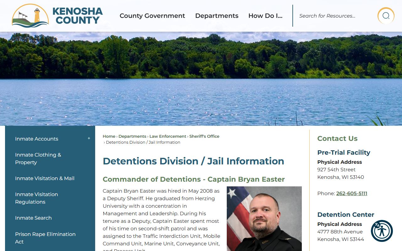 Kenosha County Jail Mugshots detention division source