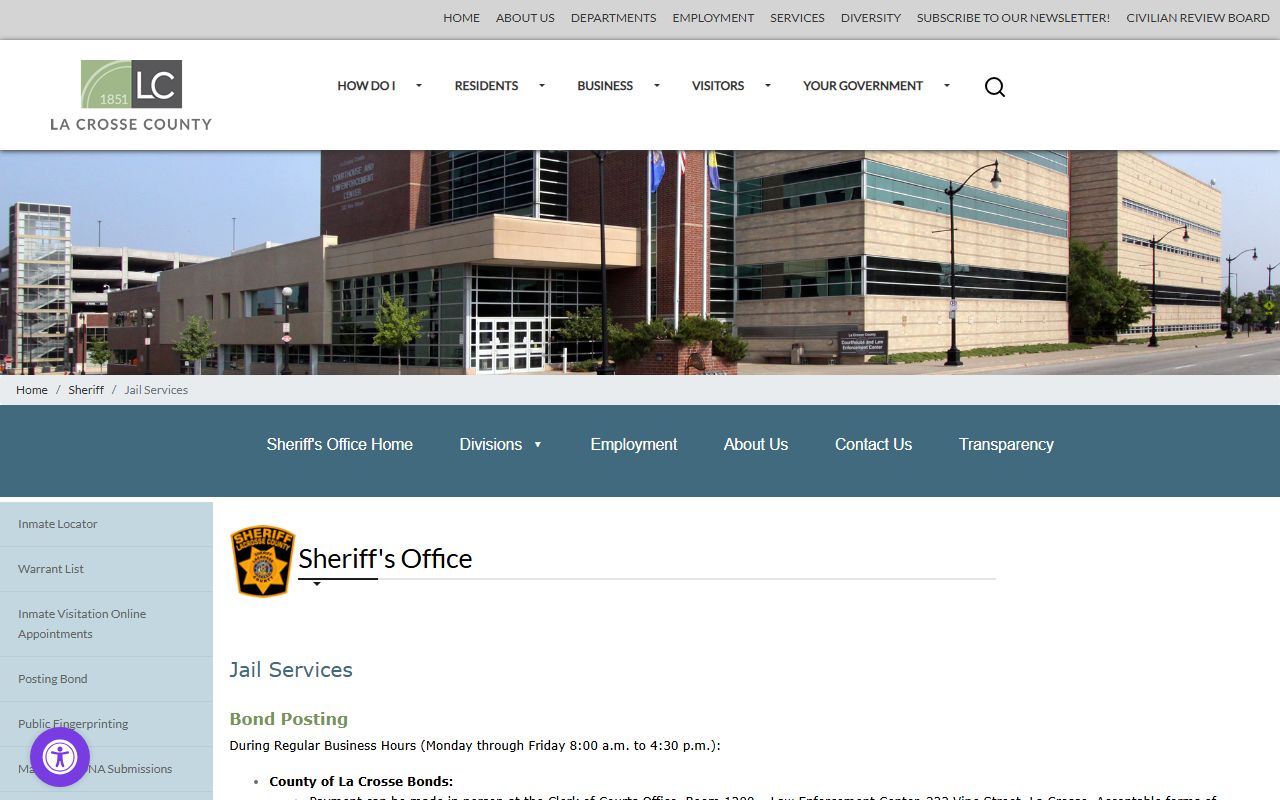 La Crosse County Jail Mugshots jail services source