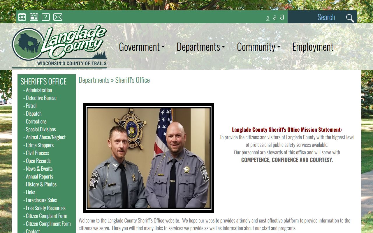 Langlade County Jail Mugshots sheriff office