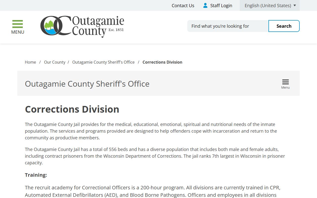 Appleton Jail Mugshots Outagamie County corrections source