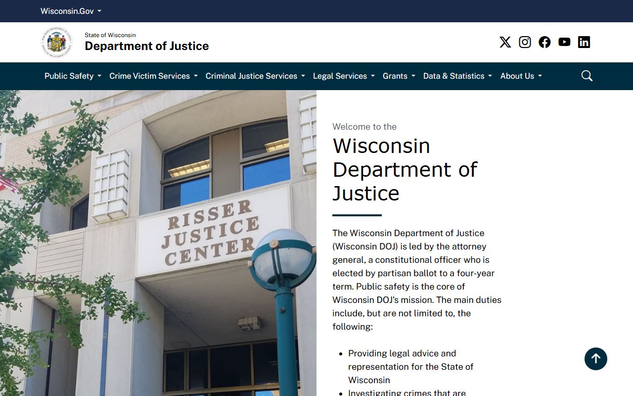 Wisconsin Jail Mugshots Wisconsin Department of Justice portal